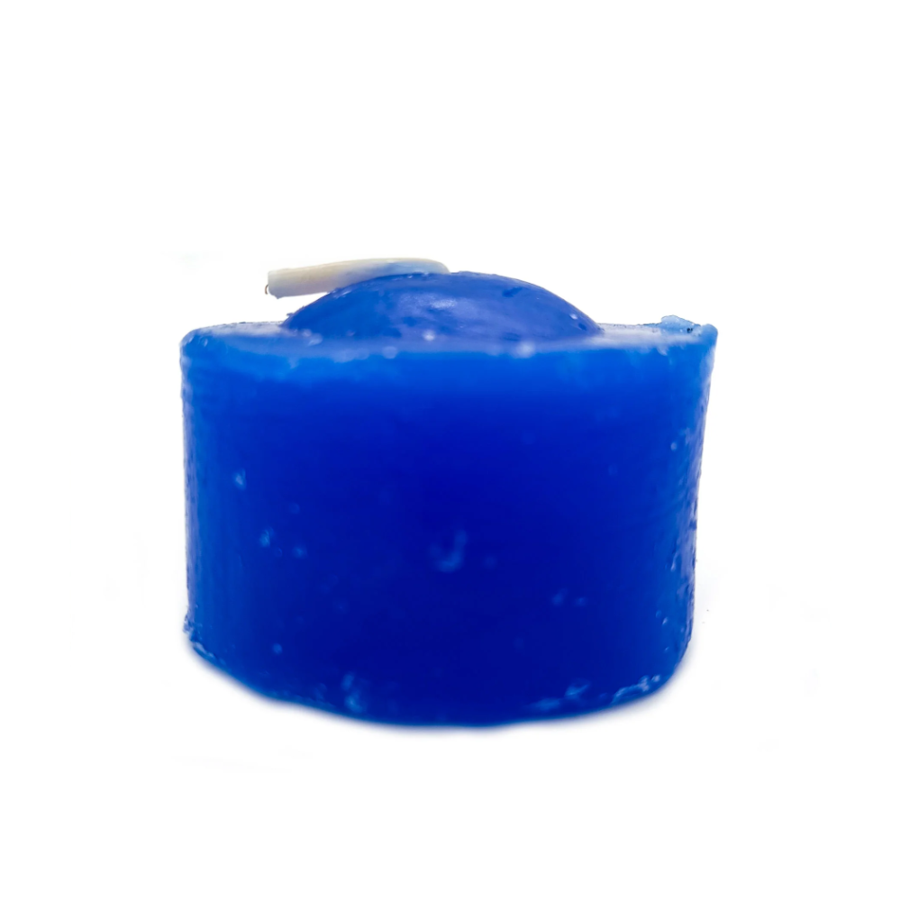 Vela Rechaud Azul Marinho Pequena Lamparina Refil Recho