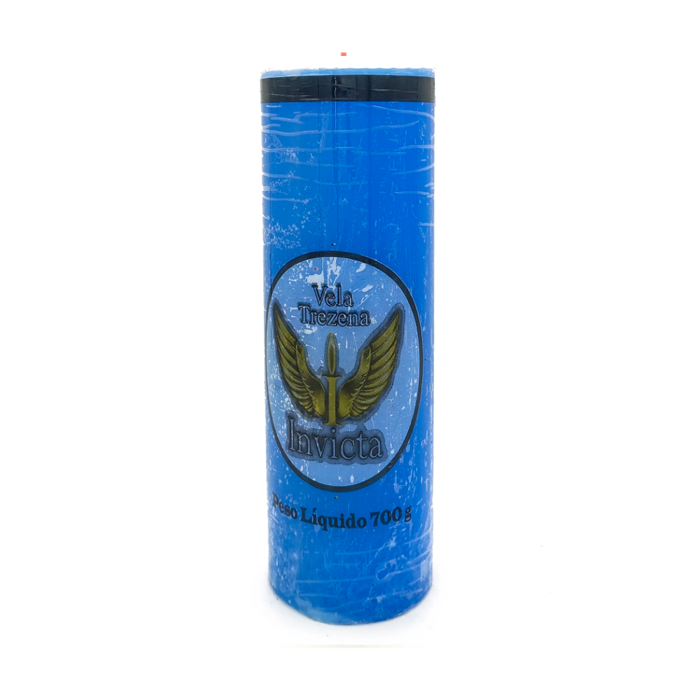 Vela Trezena 13 Dias Parafina Azul Unidade Invicta