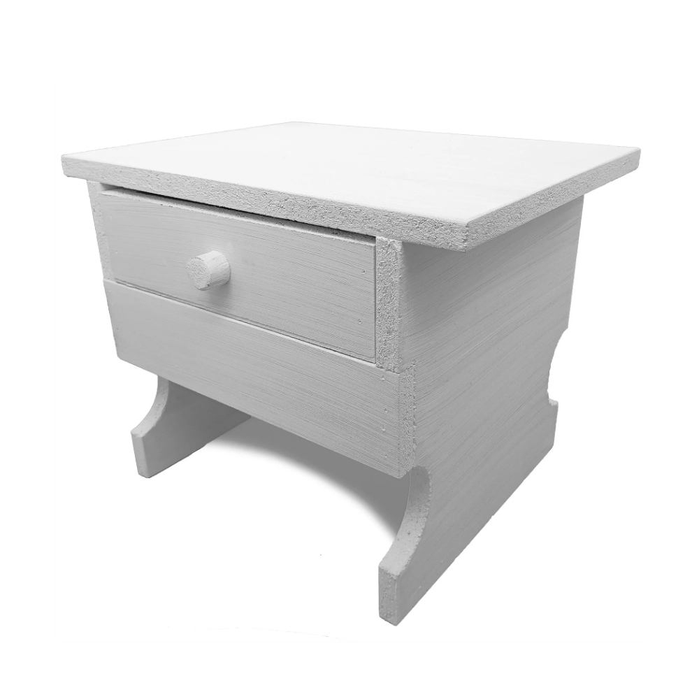 Banco P/ Preto Velho C/ Gaveta Branco Mdf/Mdp - Imagem 2