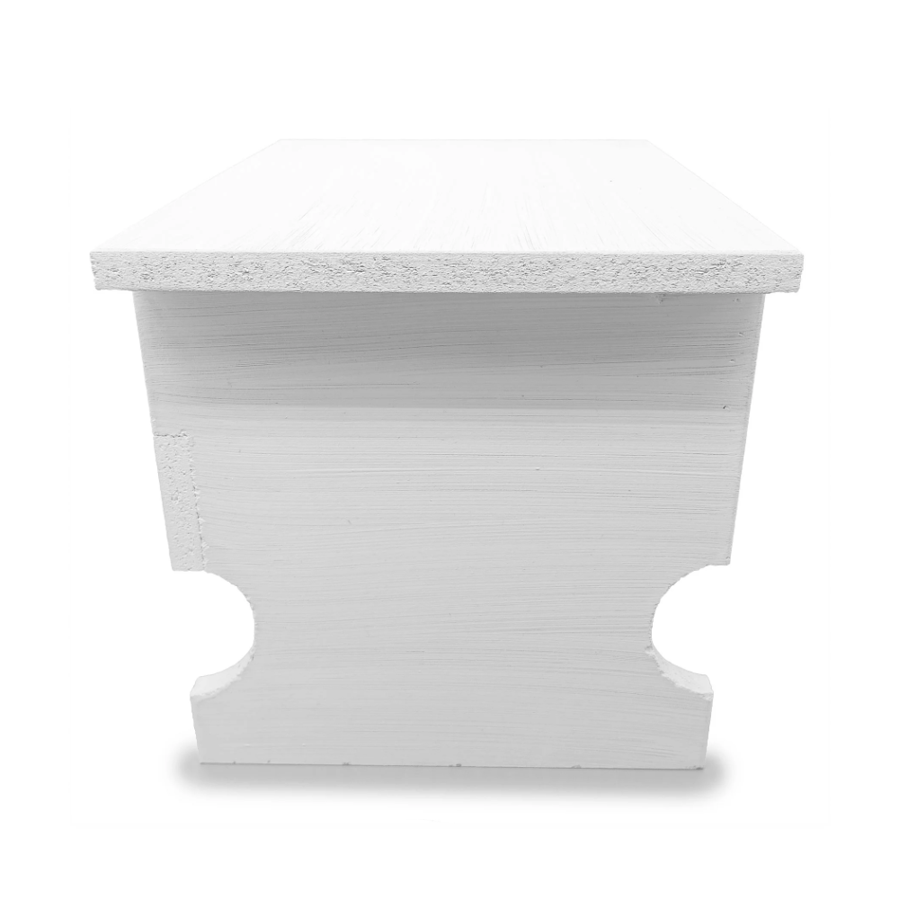 Banco P/ Preto Velho C/ Gaveta Branco Mdf/Mdp - Imagem 4