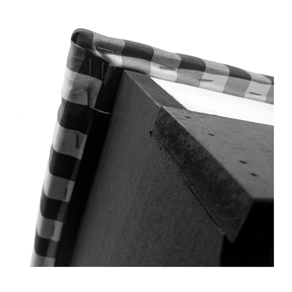 Banco P/ Preto Velho Estofado Xadrez C/ Gaveta Mdf/Mdp - Imagem 5