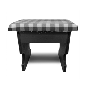Banco P/ Preto Velho Estofado Xadrez Simples Mdf/Mdp
