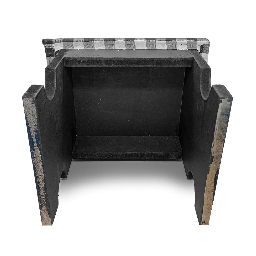 Banco P/ Preto Velho Estofado Xadrez Simples Mdf/Mdp - Imagem 4