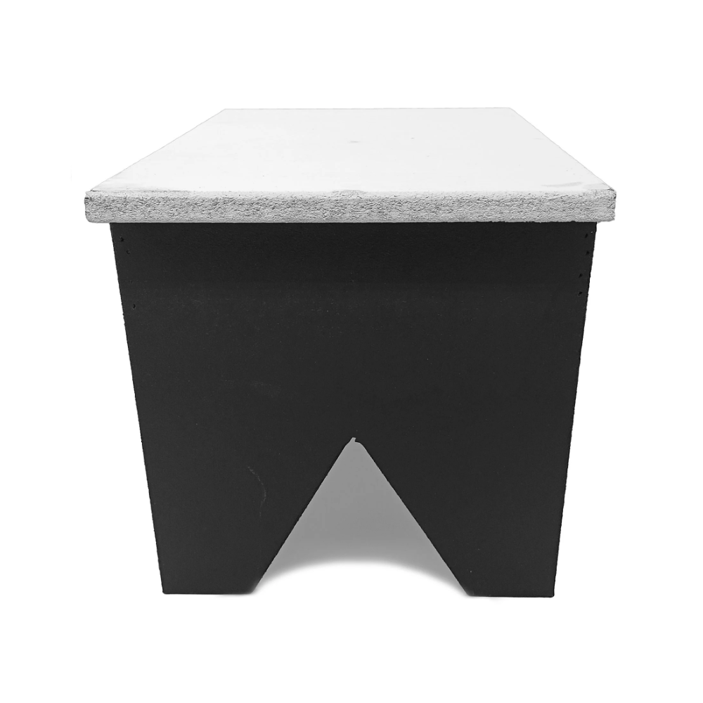Banco P/ Preto Velho Simples Bicolor Branco/Preto Mdf/Mdp - Imagem 3