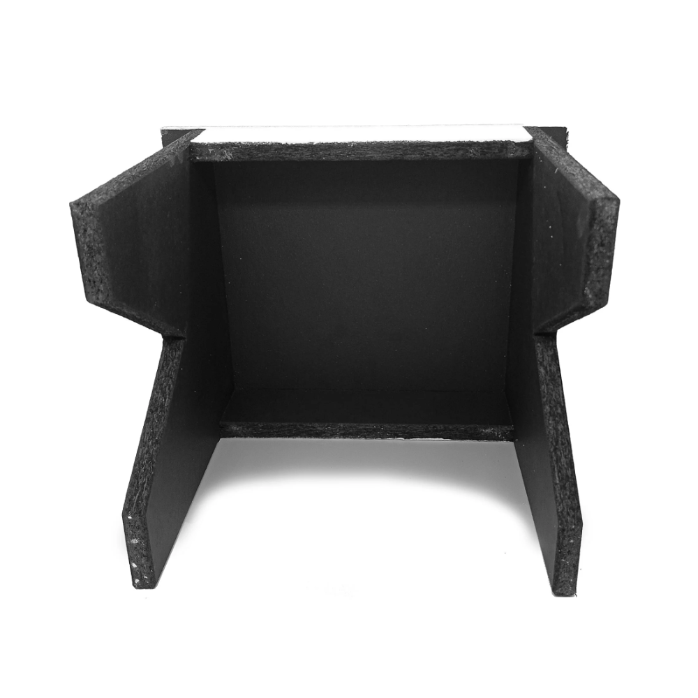 Banco P/ Preto Velho Simples Bicolor Branco/Preto Mdf/Mdp - Imagem 4