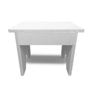 Banco P/ Preto Velho Simples Branco Mdf/Mdp