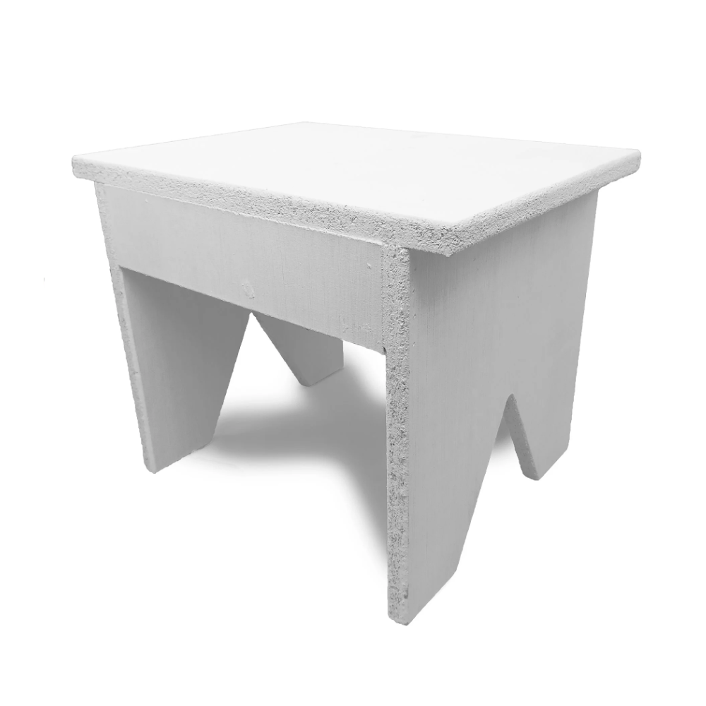 Banco P/ Preto Velho Simples Branco Mdf/Mdp - Imagem 2