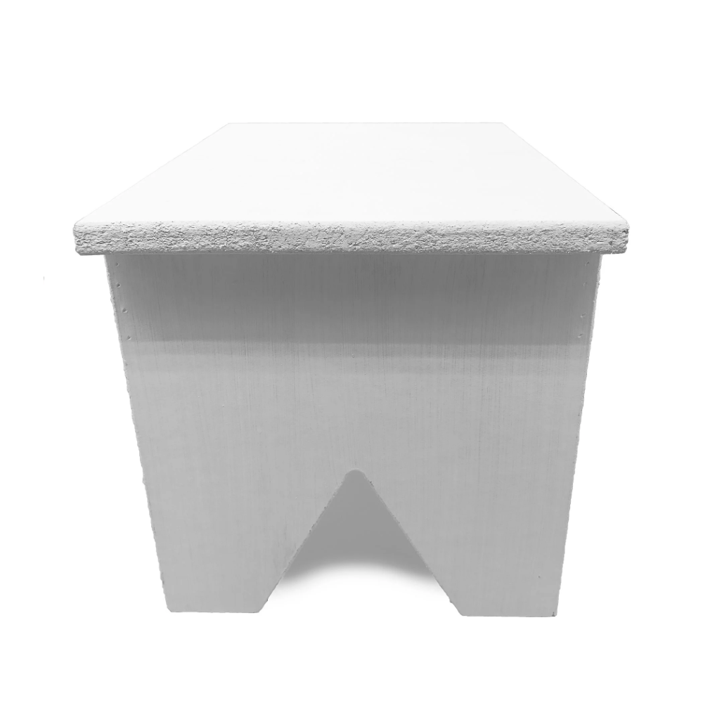 Banco P/ Preto Velho Simples Branco Mdf/Mdp - Imagem 3