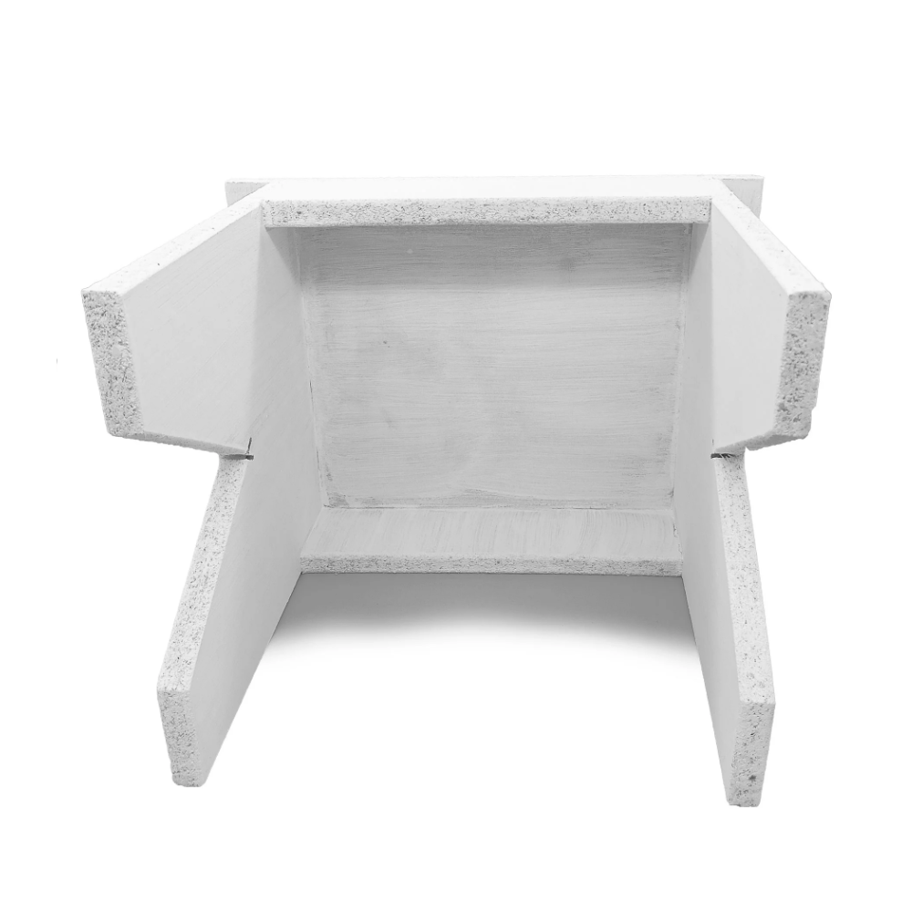 Banco P/ Preto Velho Simples Branco Mdf/Mdp - Imagem 4