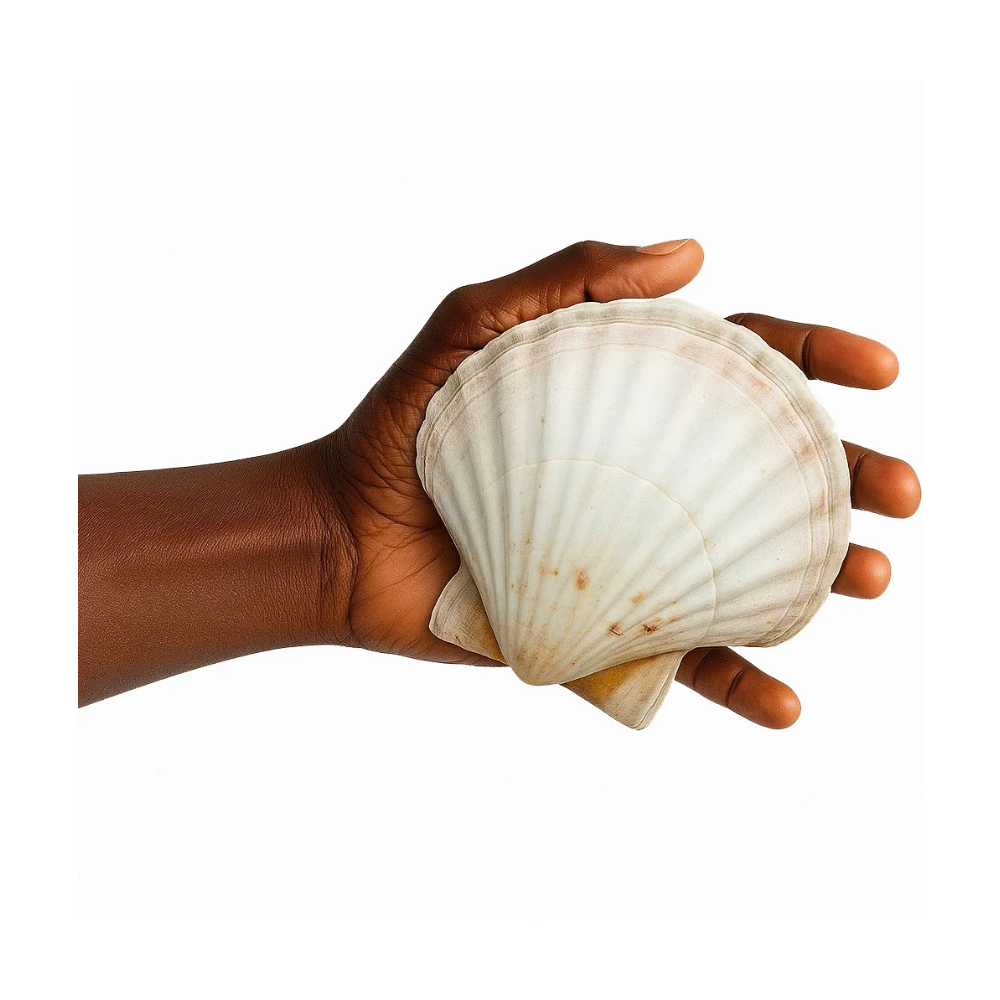 Concha Shell Marinha Fundo Branco Natural do Mar - Imagem 2