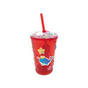 Copo Enfeitado P/ Erê Criança Diversos 500Ml Vermelho