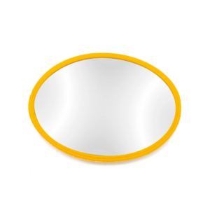 Espelho Oval Amarelo P/ Oferenda Pequeno De Bolso