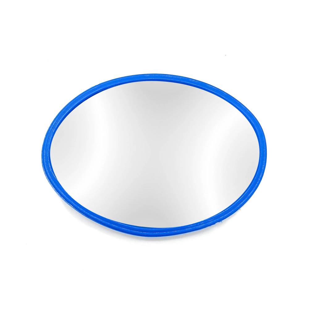 Espelho Oval Azul P/ Oferenda Pequeno De Bolso