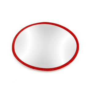 Espelho Oval Vermelho P/ Oferenda Pequeno De Bolso