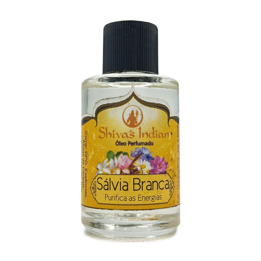 Essencia Premium Shiva'S Indian Óleo Perfumado 9Ml Sálvia Branca
