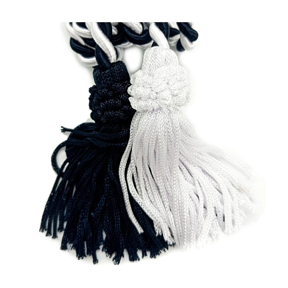 Fiel Cordão De São Francisco Preto/Branco 2M C/ Tassel - Imagem 2