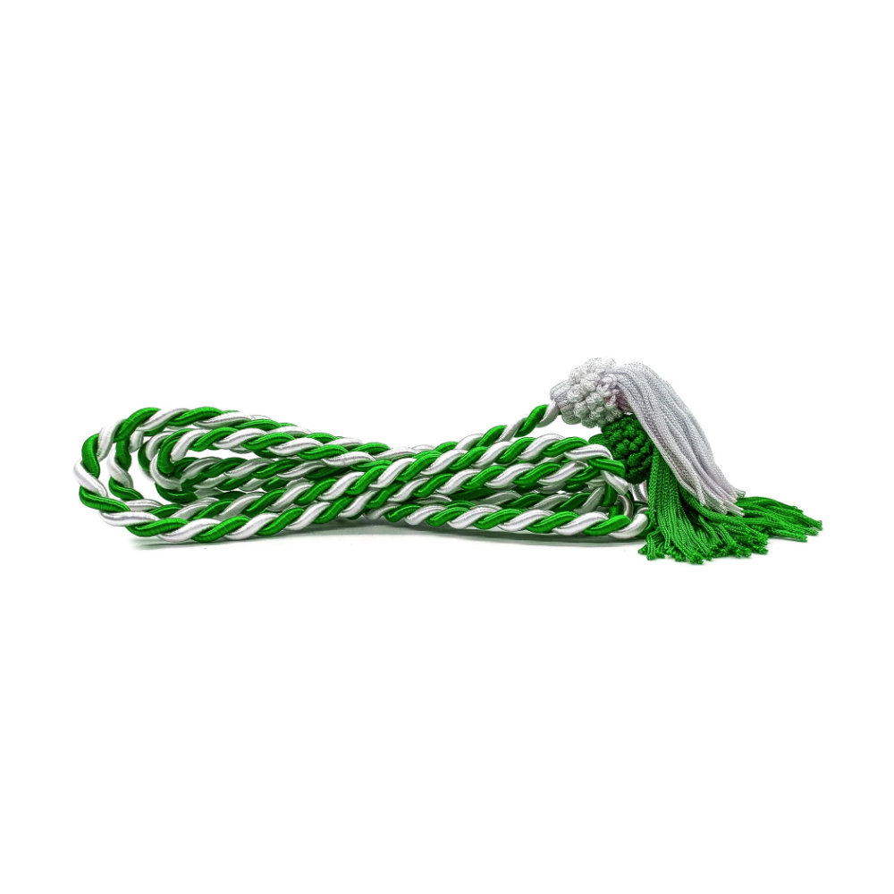 Fiel Cordão De São Francisco Verde/Branco 2M C/ Tassel
