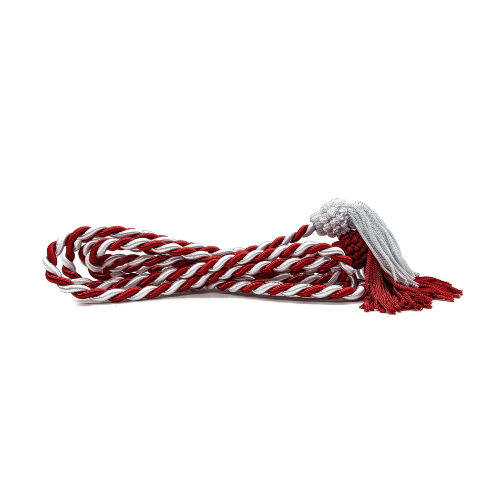 Fiel Cordão De São Francisco Vermelho/Branco 2M C/ Tassel