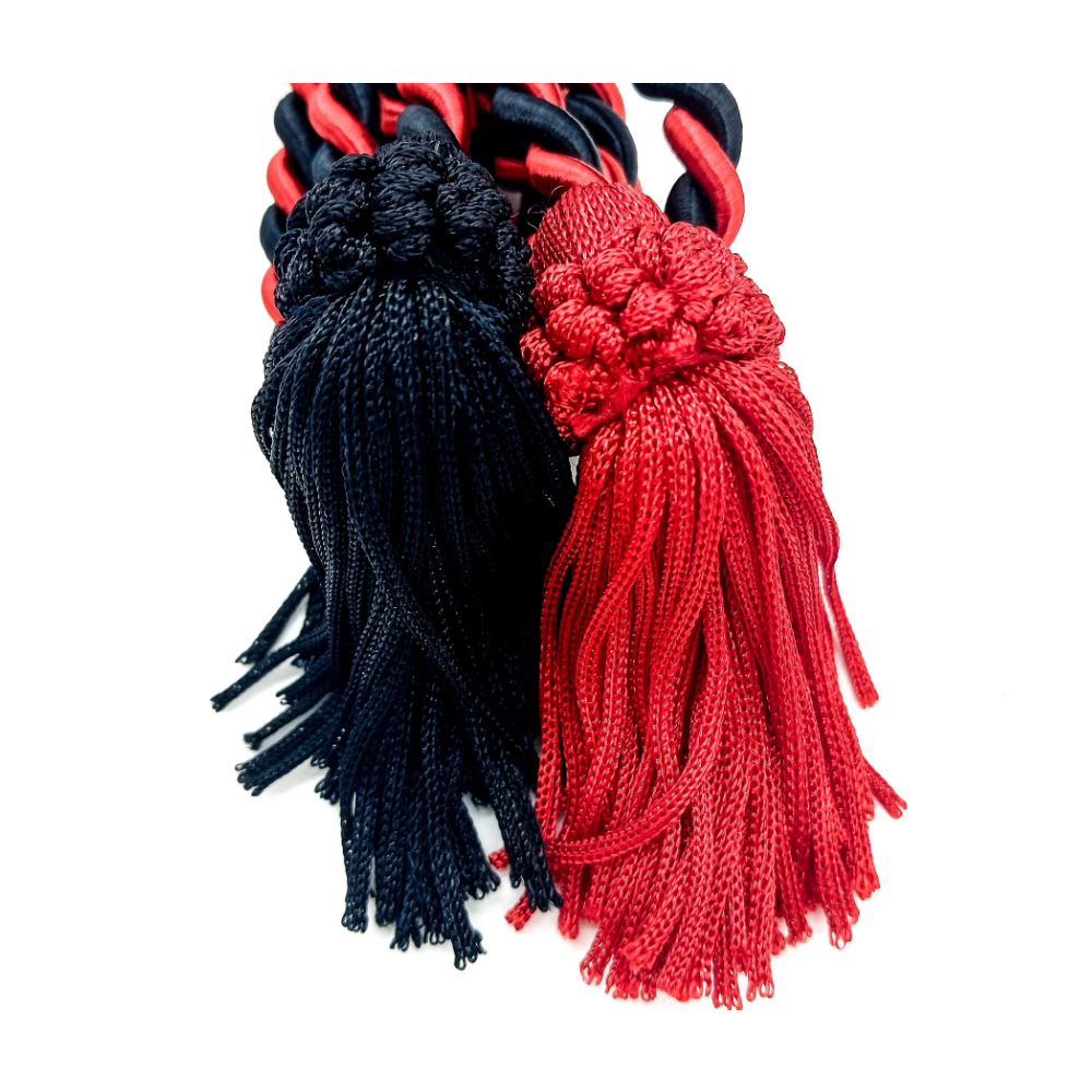 Fiel Cordão De São Francisco Vermelho/Preto 2M C/ Tassel - Imagem 2