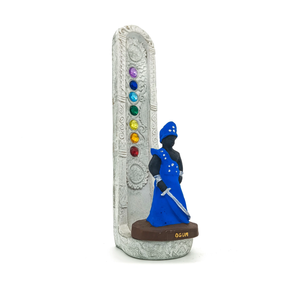 Incensário Porta Incenso Sete (7) Chakras Orixá Ogum - Imagem 2