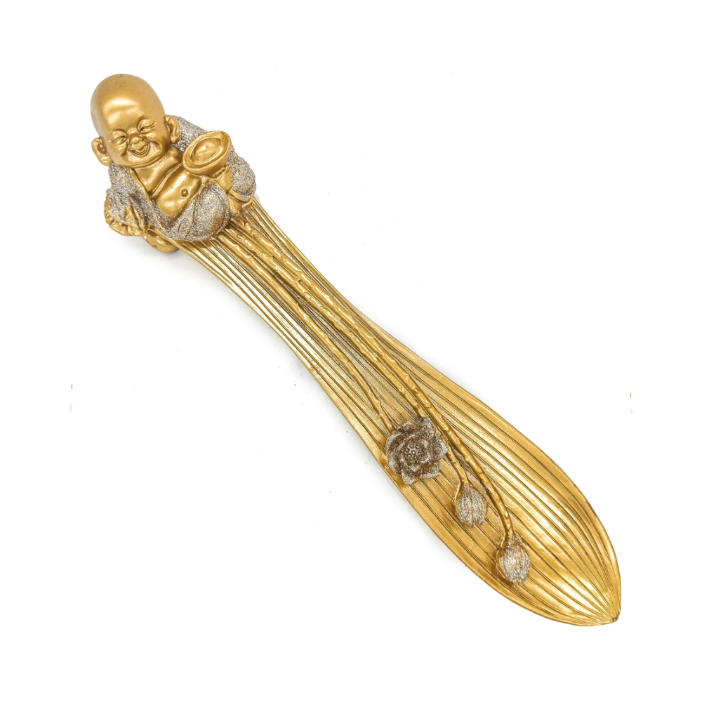 Incensário Régua Porta Incenso Premium Buda Dourado