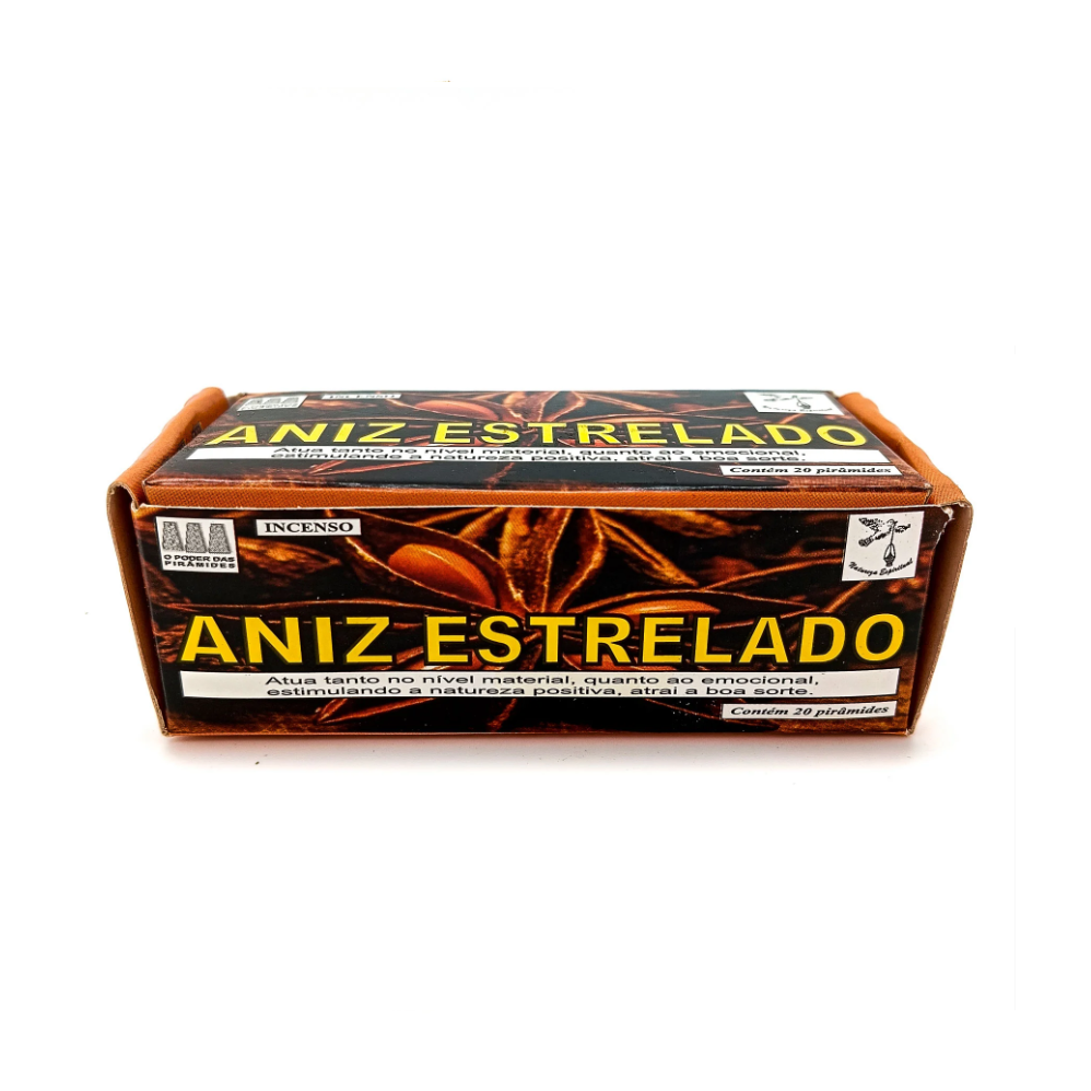 Incenso Defumador Tablete Cx C/ 20Un Anis Estrelado