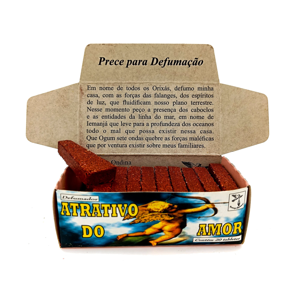 Incenso Defumador Tablete Cx C/ 20Un Atrativo Do Amor - Imagem 2
