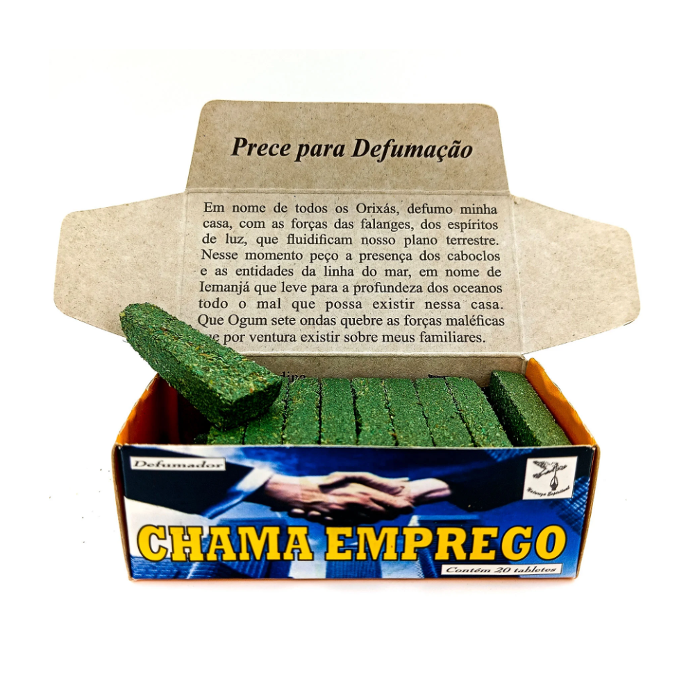 Incenso Defumador Tablete Cx C/ 20Un Chama Emprego - Imagem 2