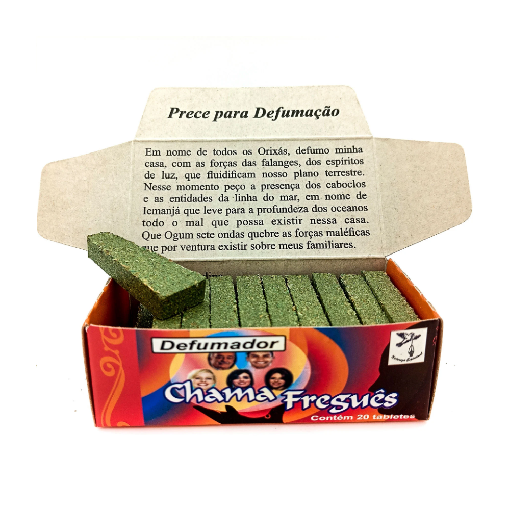 Incenso Defumador Tablete Cx C/ 20Un Chama Freguês - Imagem 2