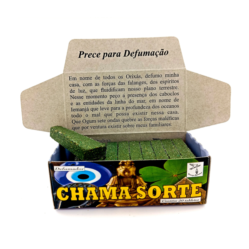Incenso Defumador Tablete Cx C/ 20Un Chama Sorte - Imagem 2