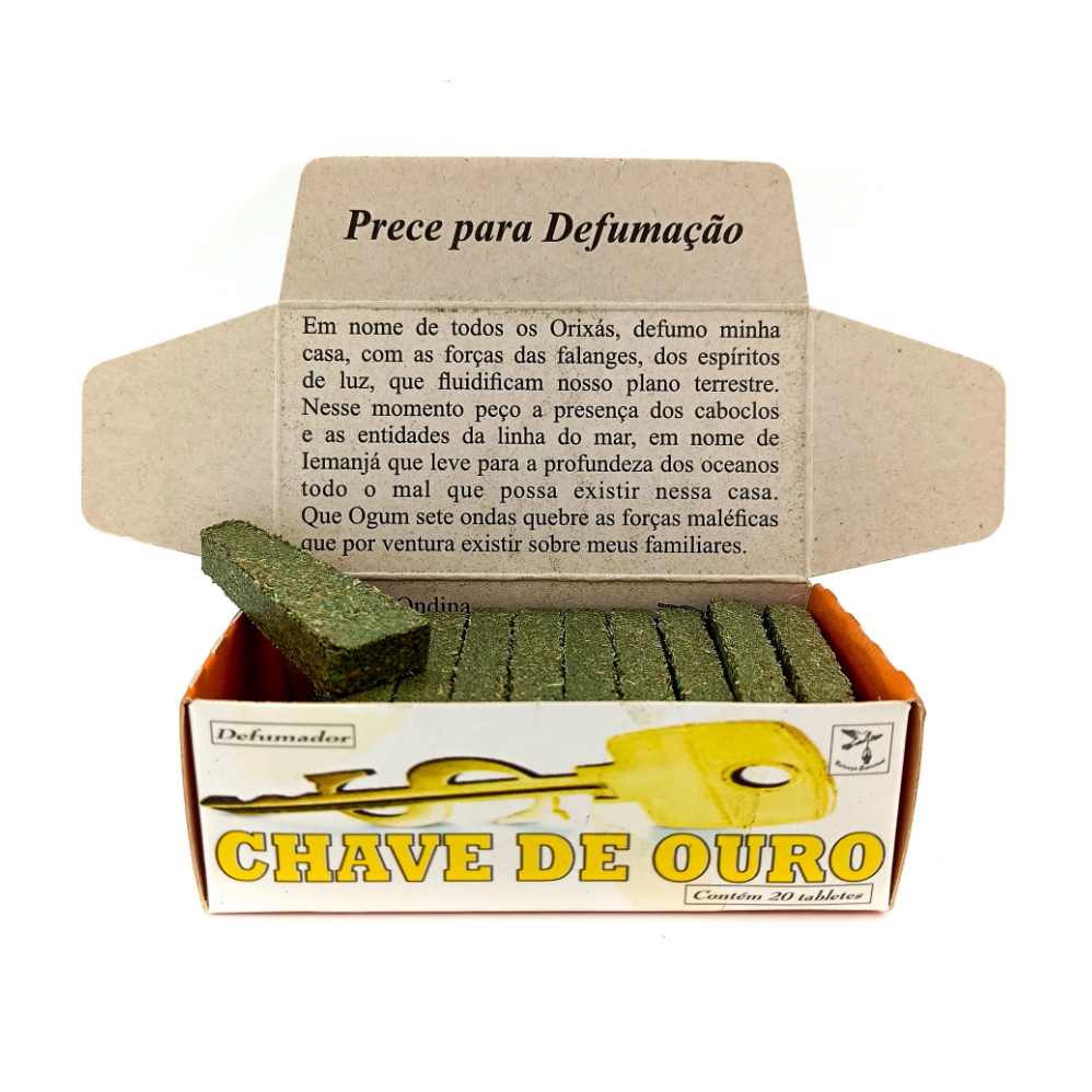 Incenso Defumador Tablete Cx C/ 20Un Chave De Ouro - Imagem 2