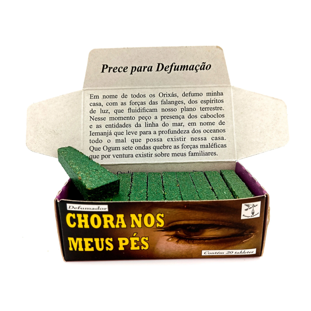 Incenso Defumador Tablete Cx C/ 20Un Chora Nos Meus Pés - Imagem 2