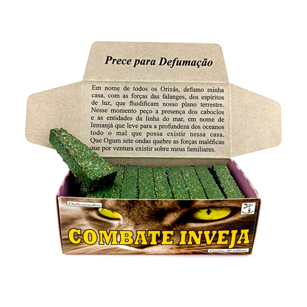 Incenso Defumador Tablete Cx C/ 20Un Combate Inveja - Imagem 2