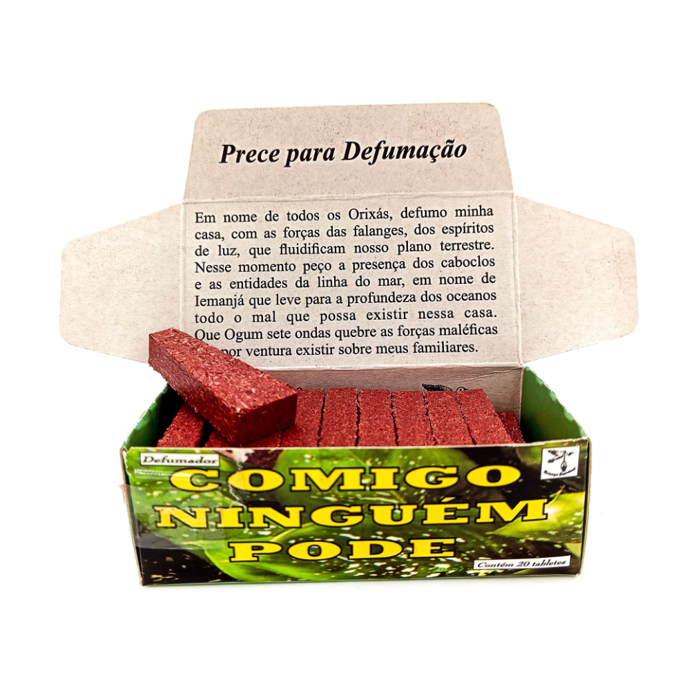 Incenso Defumador Tablete Cx C/ 20Un Comigo Ninguém Pode - Imagem 2