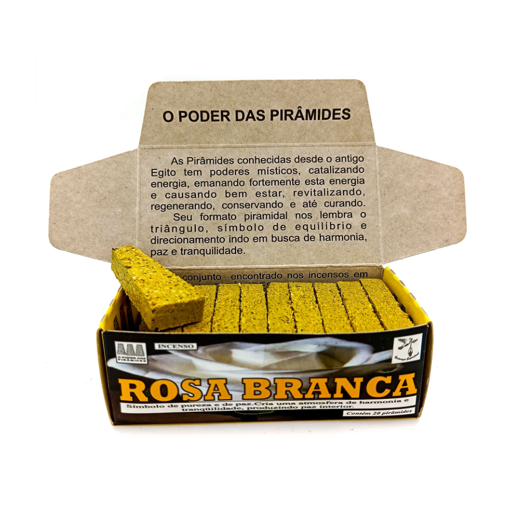 Incenso Defumador Tablete Cx C/ 20Un Rosa Branca - Imagem 2