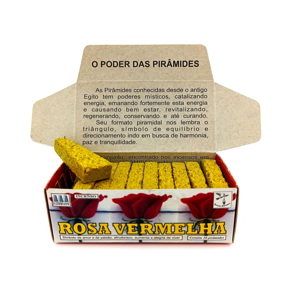 Incenso Defumador Tablete Cx C/ 20Un Rosa Vermelha - Imagem 2