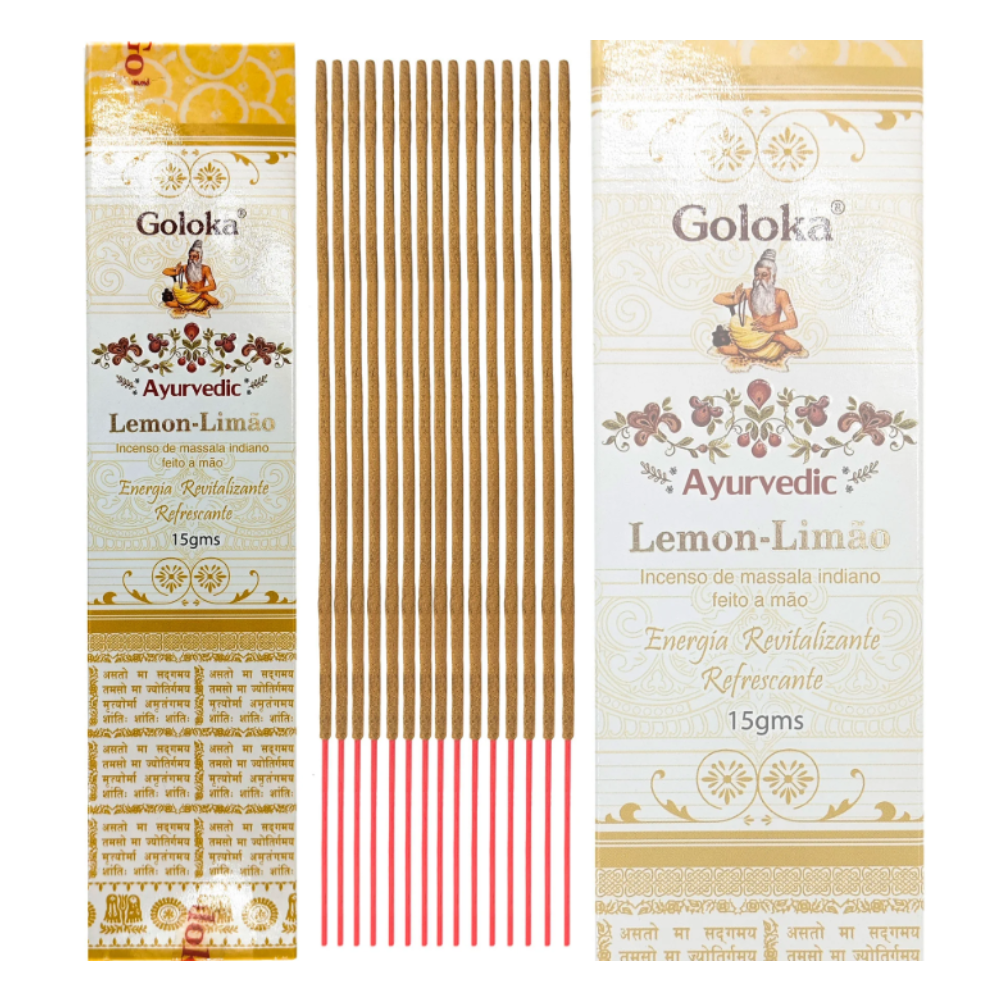Incenso Goloka Massala Indiano Limão Energia Revitalizante - Imagem 2