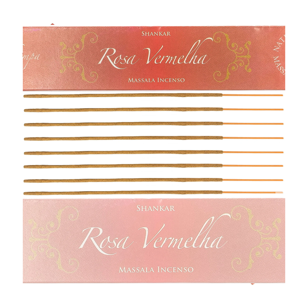 Incenso Massala Shankar Natural Champa Series Rosa Vermelha - Imagem 2