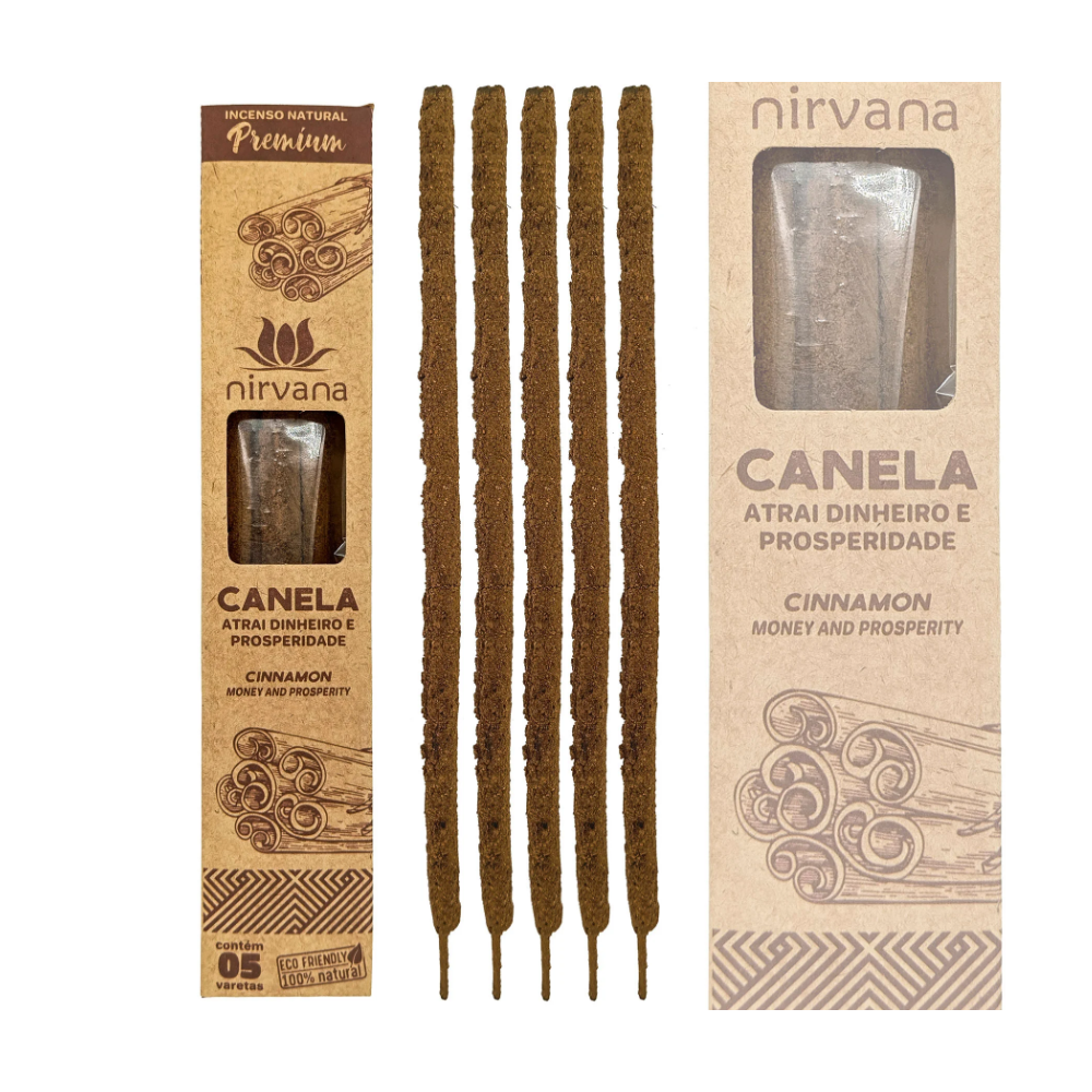 Incenso Natural Nirvana Premium Canela Atrai Dinheiro - Imagem 2