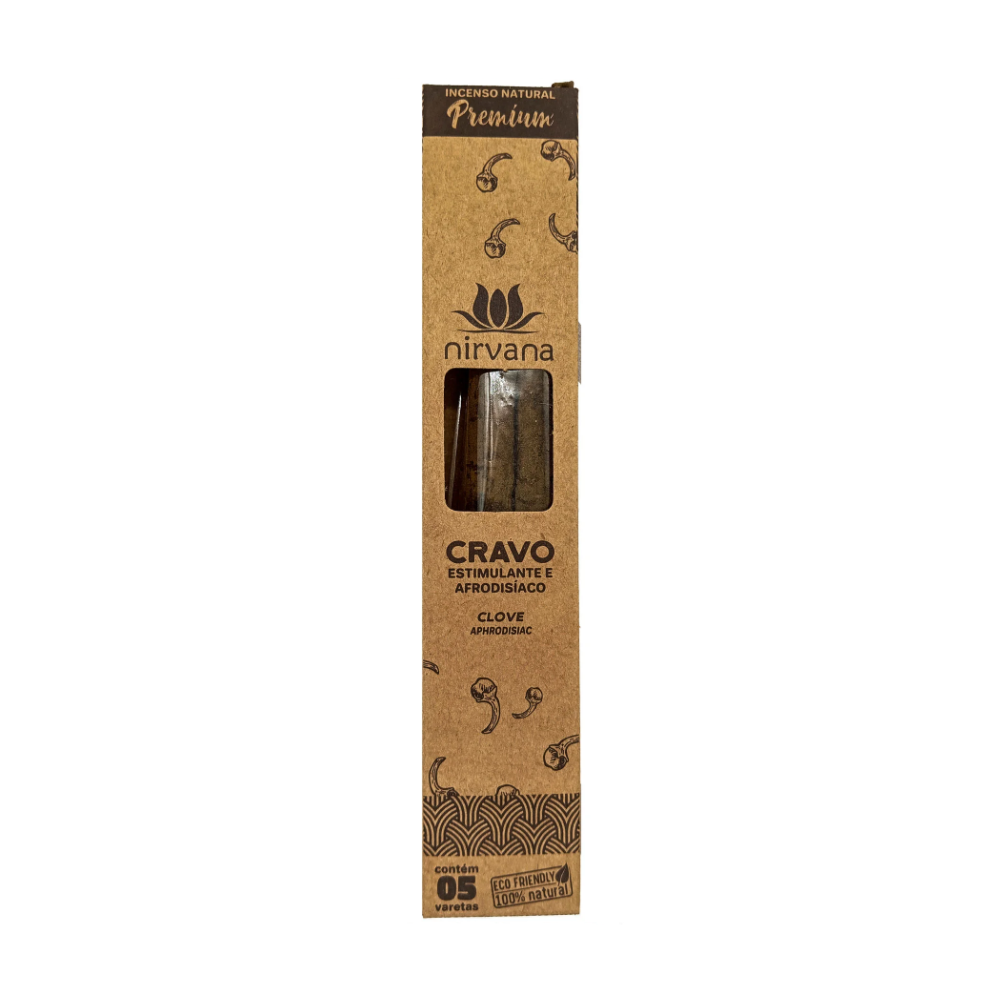 Incenso Natural Nirvana Premium Cravo Estimula E Afrodisíaco