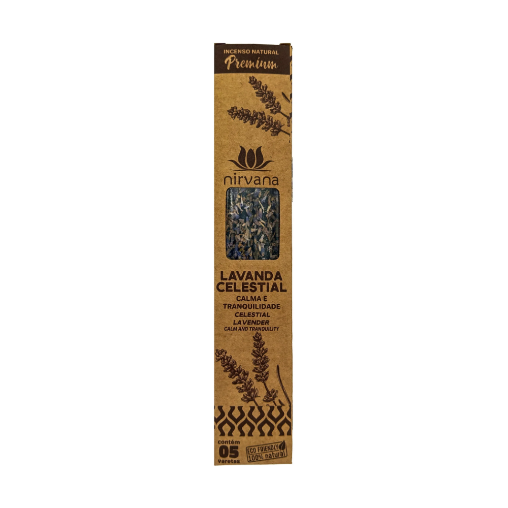 Incenso Natural Nirvana Premium Lavanda Celeste Calmante