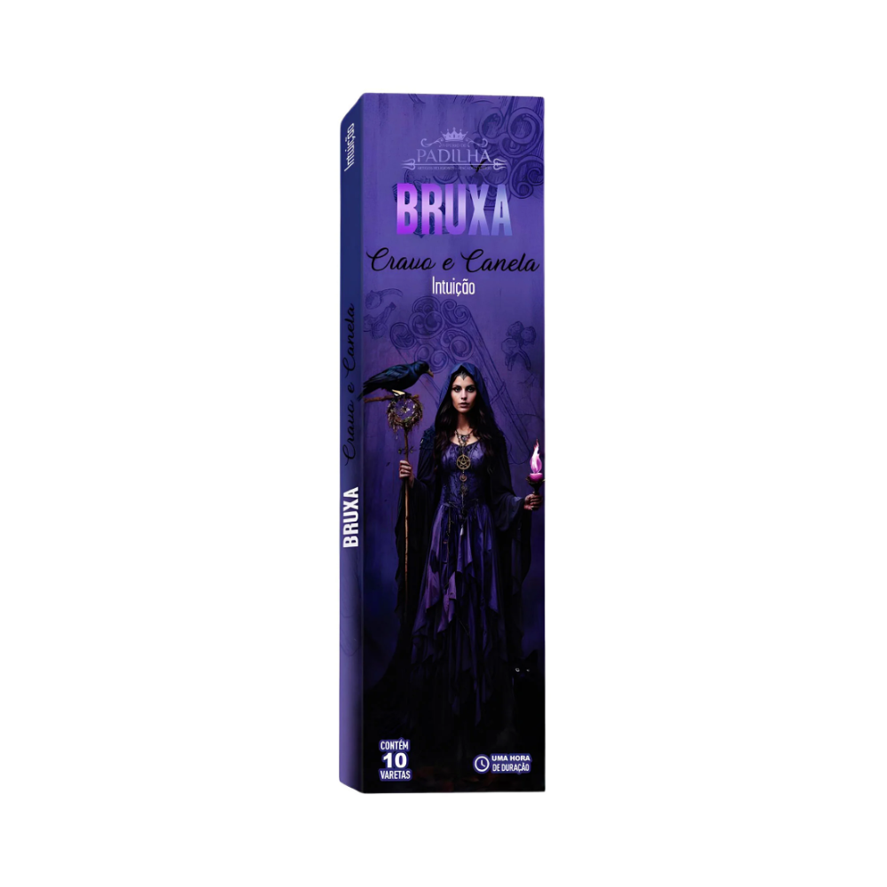 Incenso Premium 10 Varetas Bruxa Cravo e Canela
