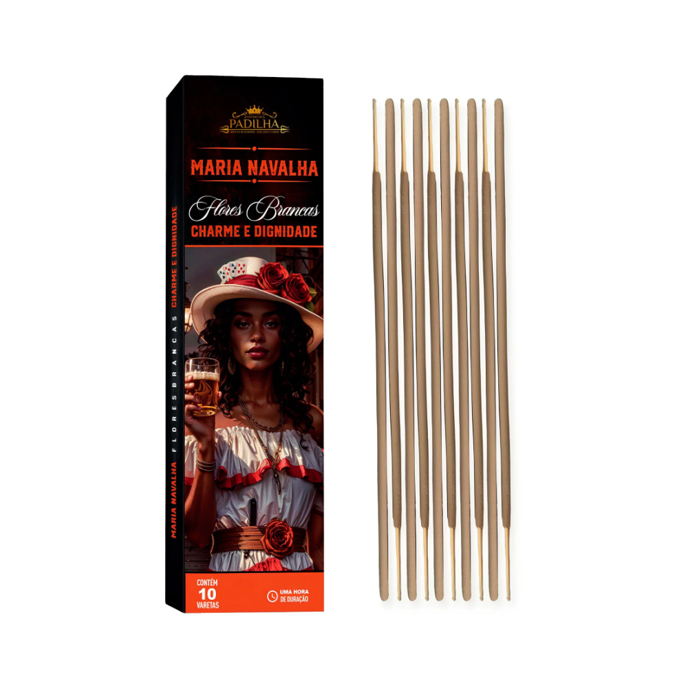Incenso Premium 10 Varetas Navalha Flores Brancas - Imagem 2