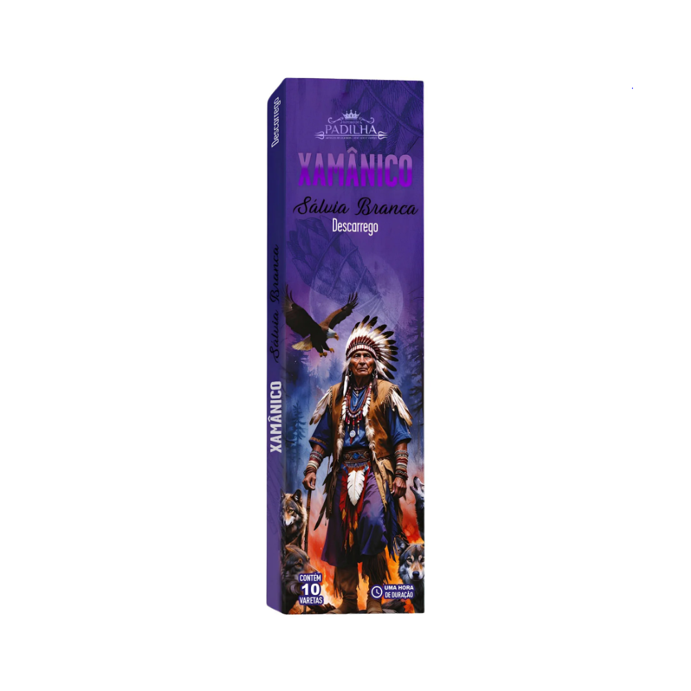 Incenso Premium 10 Varetas Xamânico Sálvia Branca