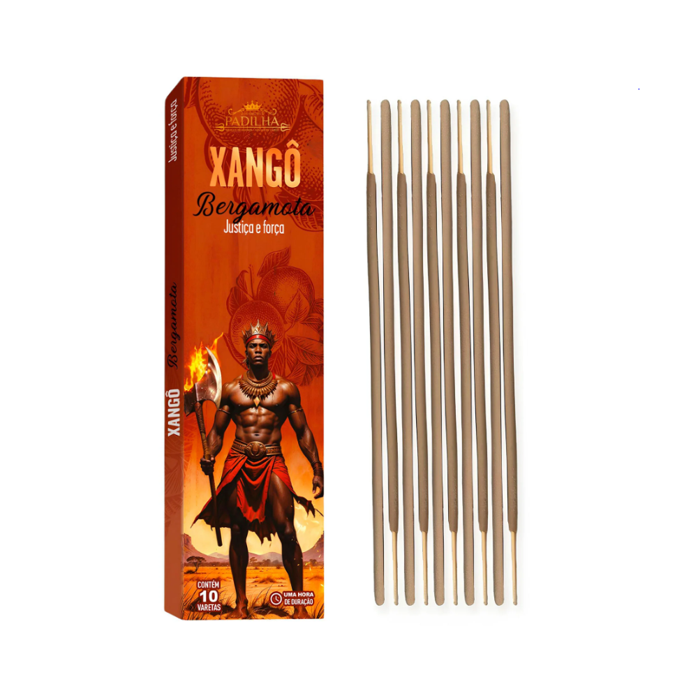 Incenso Premium 10 Varetas Xangô Bergamota Mexerica - Imagem 2