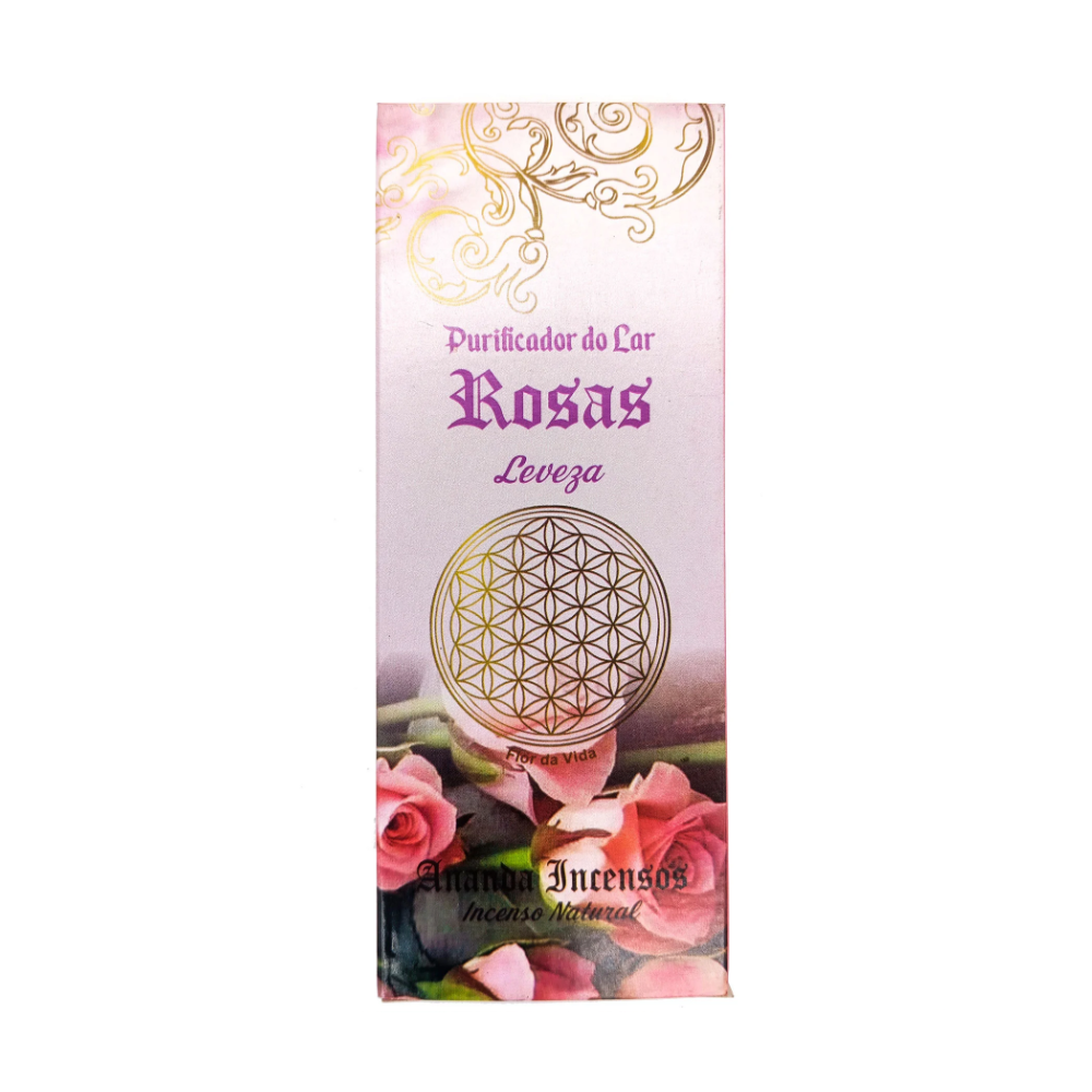 Incenso Purificador Do Lar Aromaterapia 9 Bastões Rosas