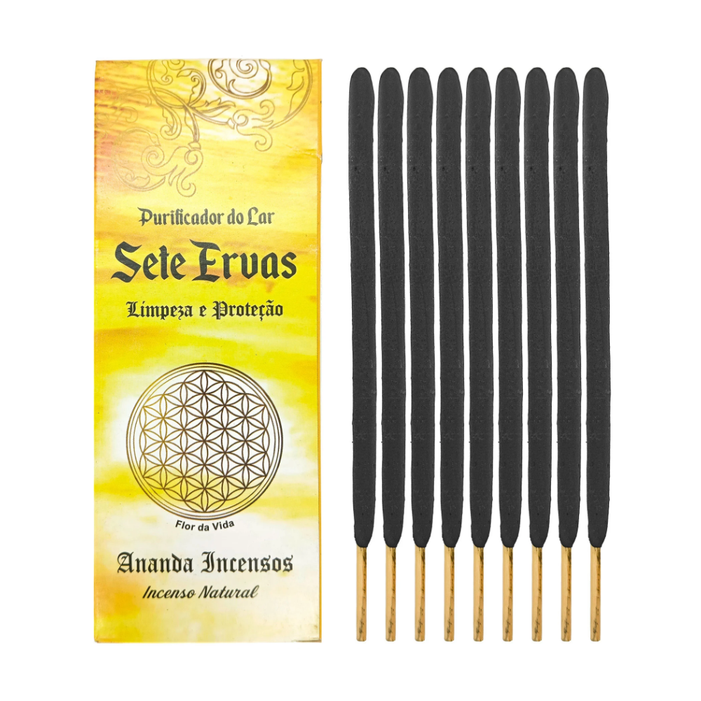Incenso Purificador Do Lar Aromaterapia 9 Bastões Sete Ervas - Imagem 2