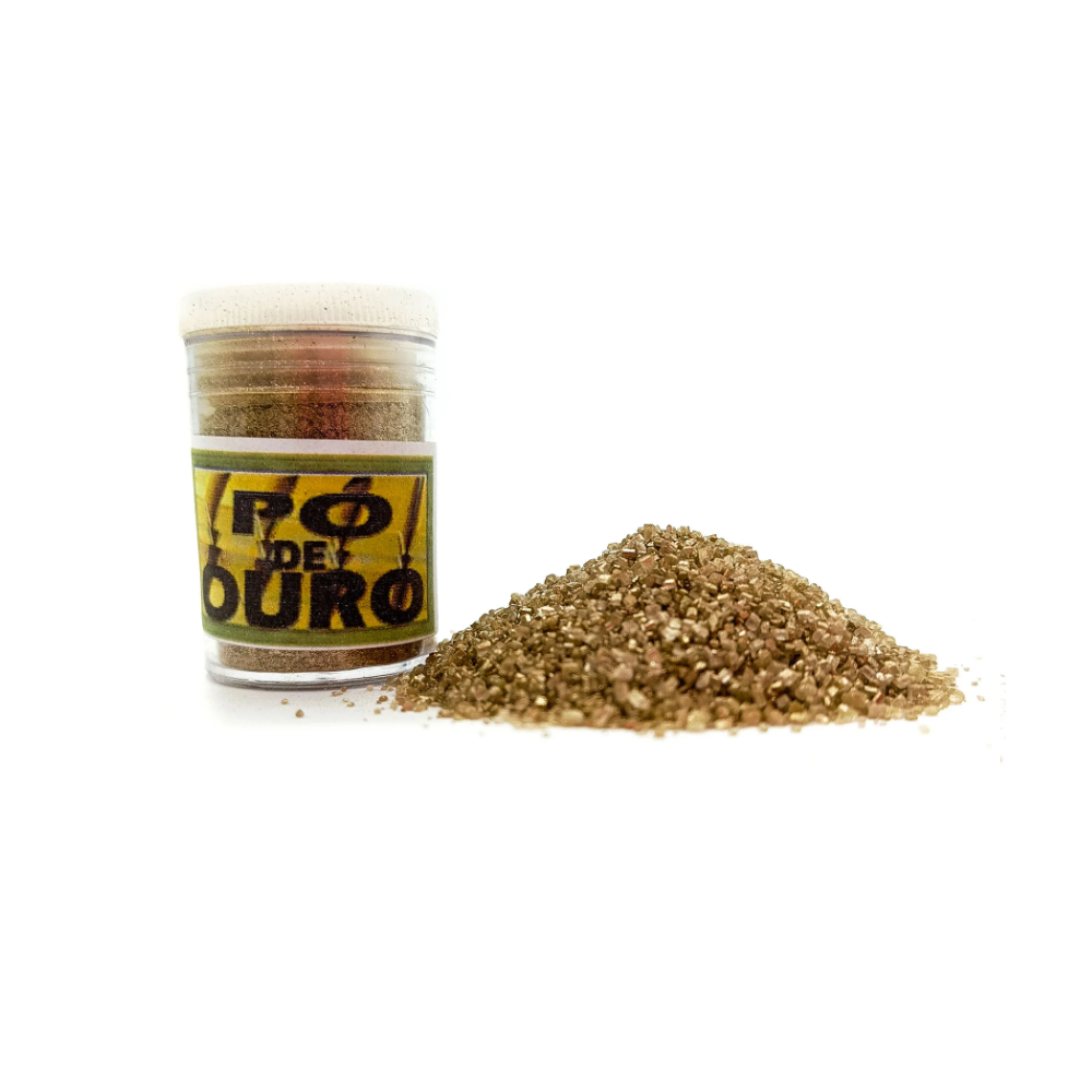Pó De Mironga Ouro Para Riqueza Em Rituais E Assentamentos