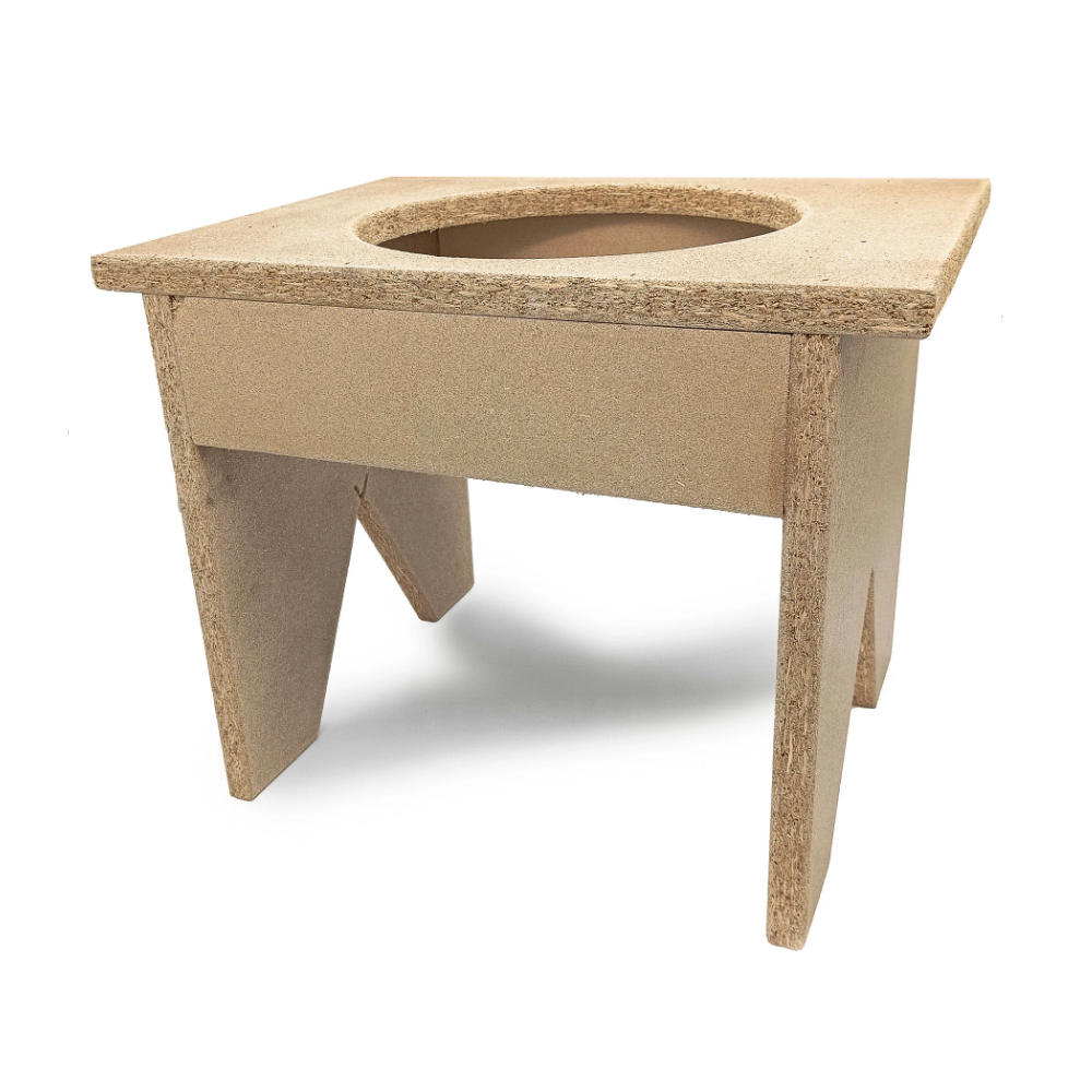 Suporte Banco Atabaque 1 Furo Mdf/Mdp Simples - Imagem 2