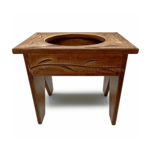 Suporte Banco Atabaque 1 Furo Mdf Premium Entalhado C/ Folha